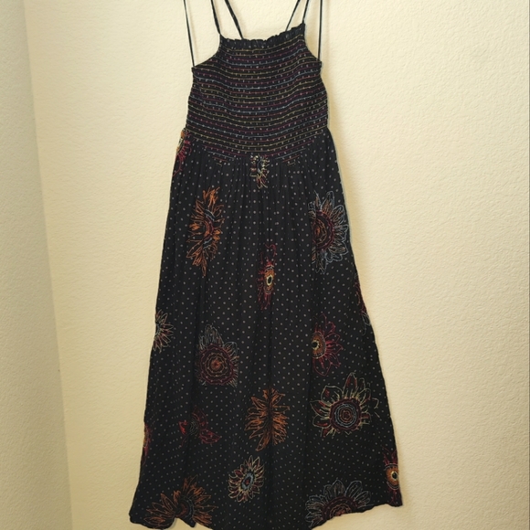 Urban Outfitters Dark Purple Simonette Embroidered Midi Dress, S- Size. - Picture 9 of 12